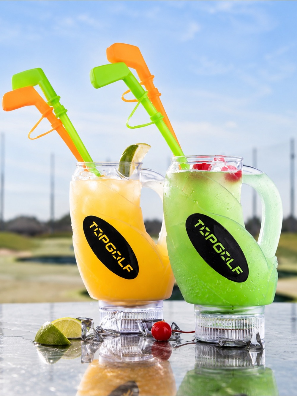 Topgolf LED Light-Up Golf Club Tumbler Mugs Set of 2 Souvenir Cups